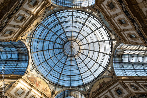 Roof of the Galleria Vttoria Emanuele II in Milan  Italy