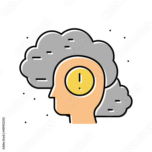 allergy on dust color icon vector illustration