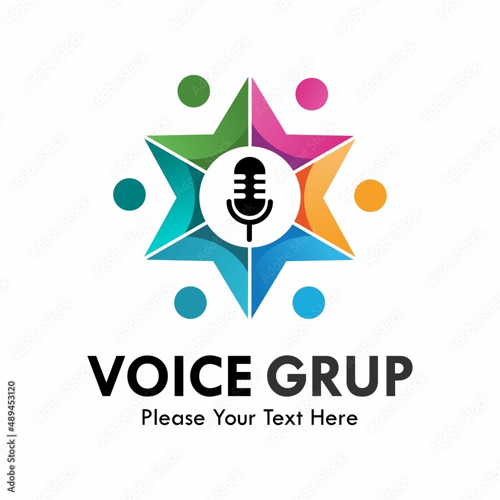 Voice group logo template illustration Voice group logo template illustration