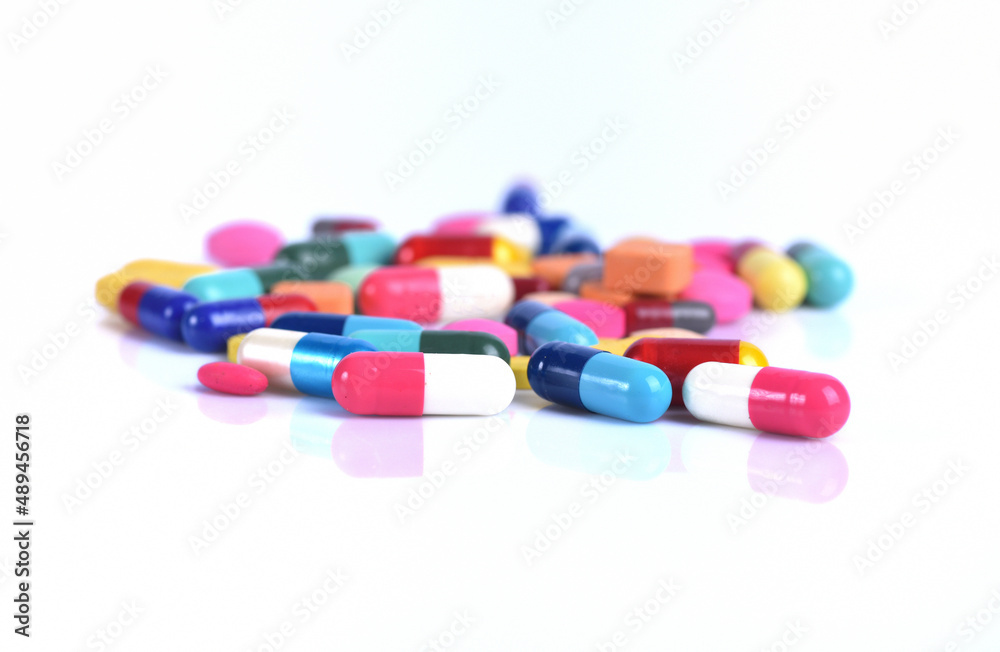 capsule pills isolated on white background capsule pills isolated on white background
