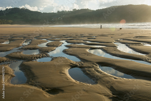 Low tide. Rodiles beach. Villaviciosa, Asturias photo