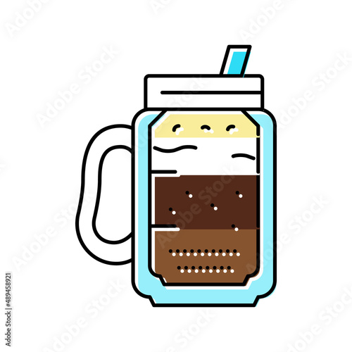 mocha coffee color icon vector illustration