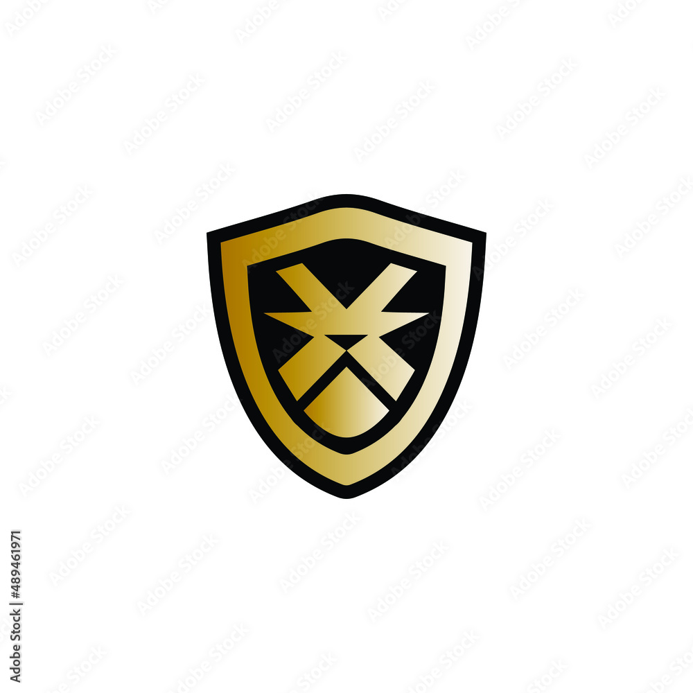Golden Lion Shield Logos vector Golden Lion Shield Logos vector