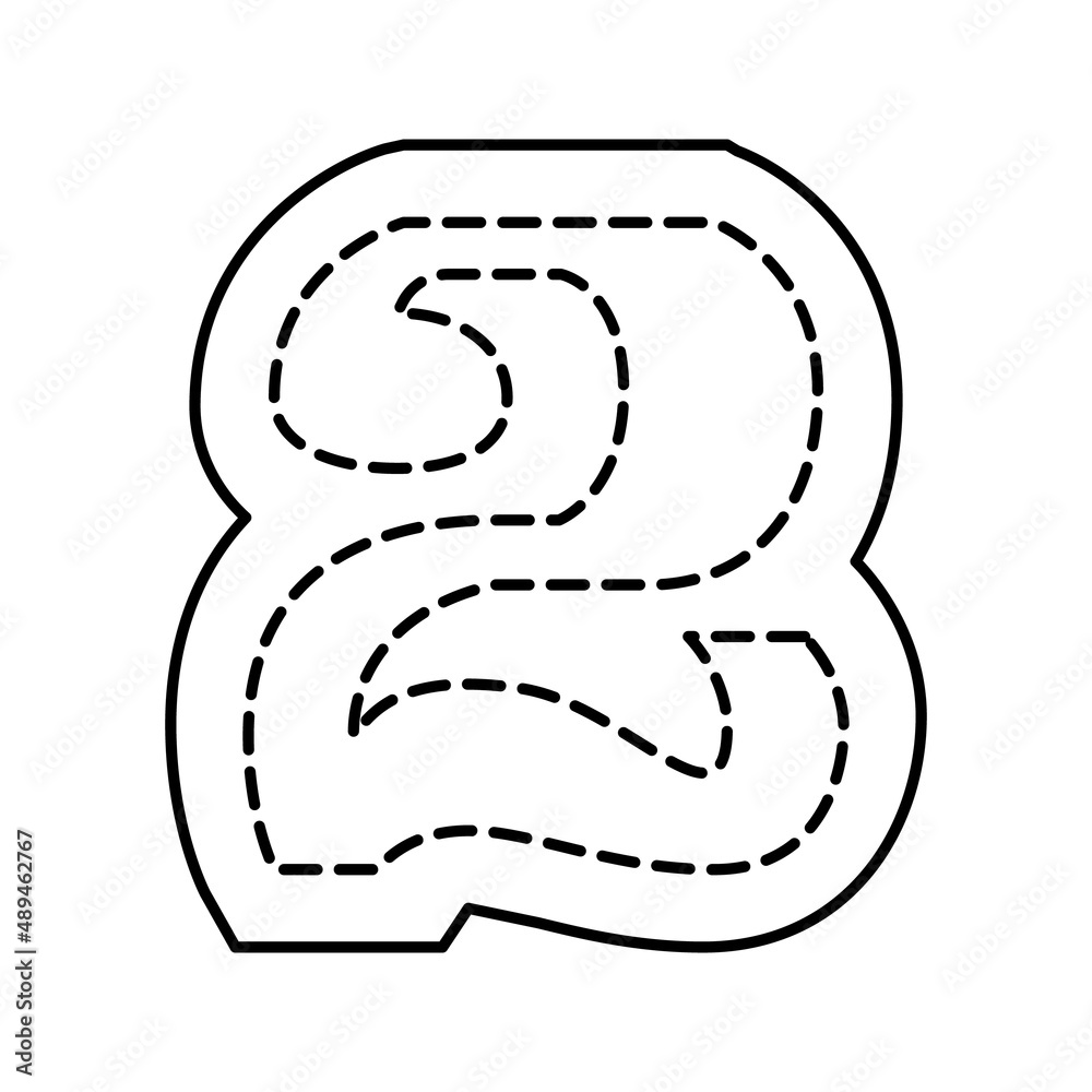 second number line icon vector illustration second number line icon vector illustration