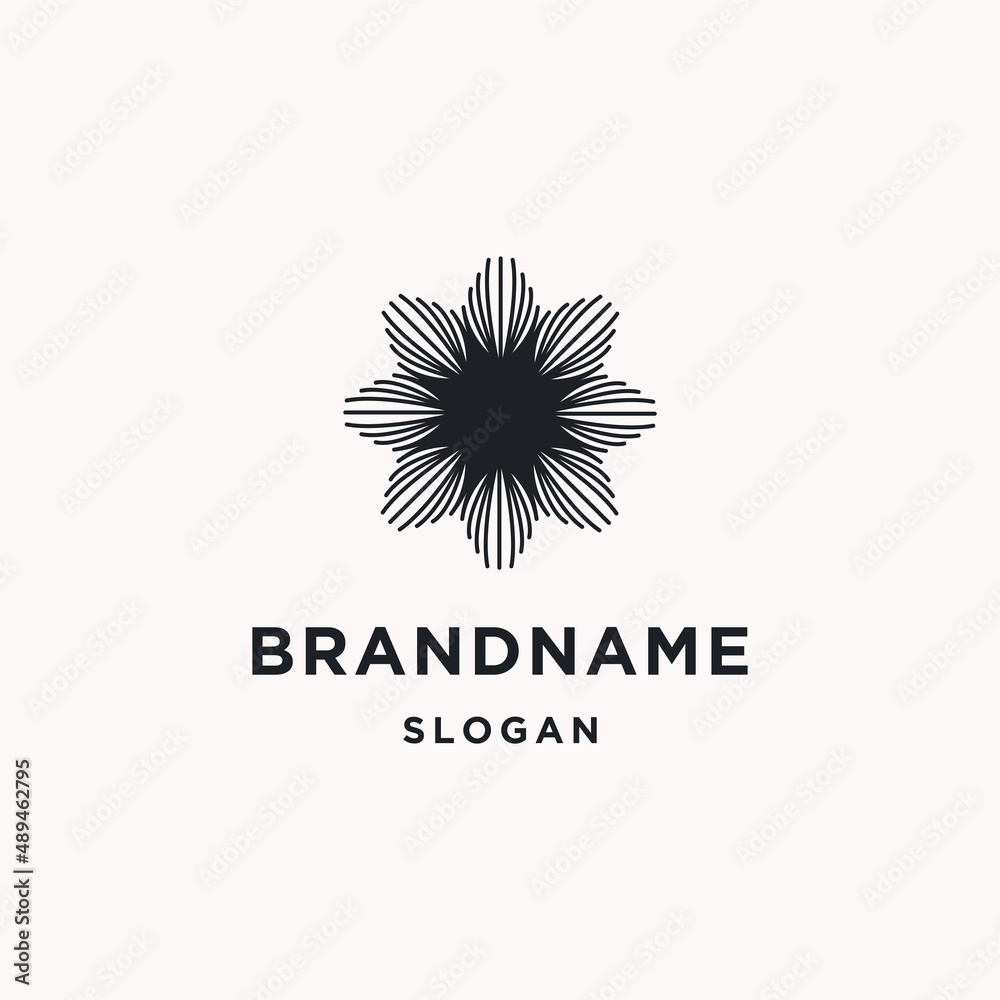 Fototapeta premium Flower logo icon flat design template 