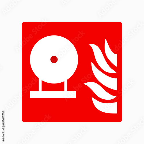 Fixed fire extinguishing bottle sign. Safety sign Vector Illustration