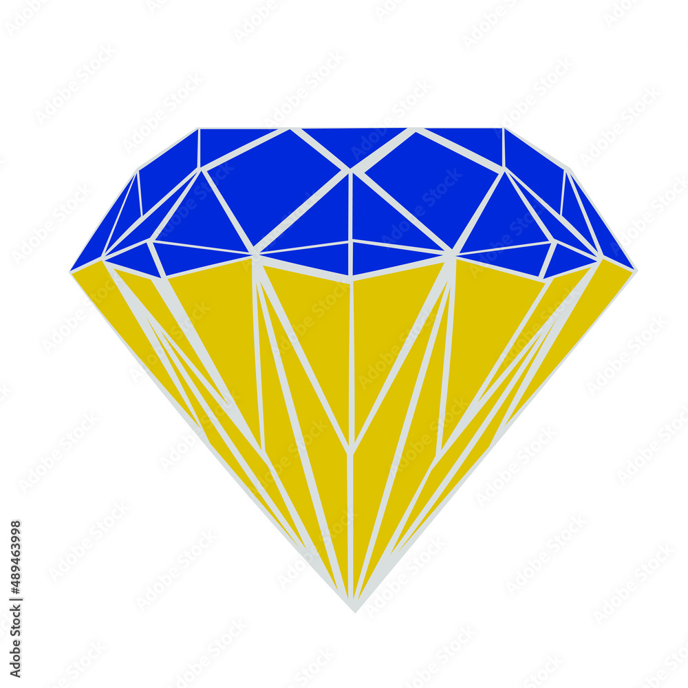 Ukraine National Flag is in the shape of a diamond. Vector illustration Ukraine National Flag is in the shape of a diamond. Vector illustration