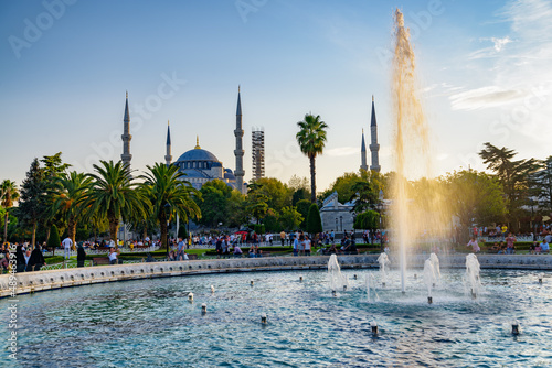 The Sultan Ahmed Mosque (the Blue Mosque) in Istanbul, Turkey