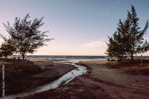dawn on the beach in Arroio do Sal , Brazil