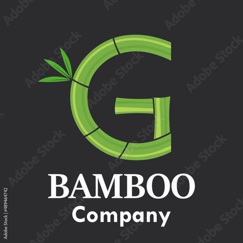 Letter g bamboo logo template illustration. Suitable for your business.