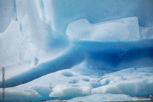 Textura de hielo poroso en el Glaciar Grey
