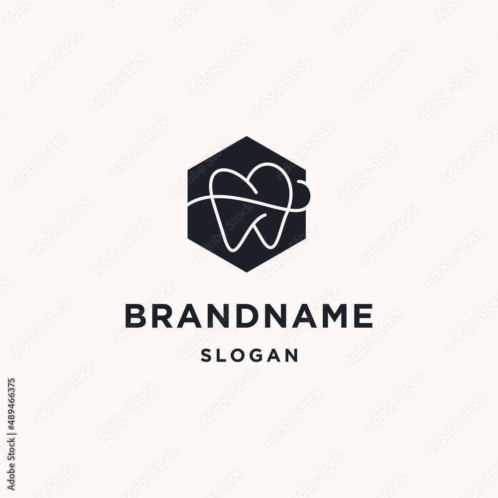 Dental logo icon flat design template Dental logo icon flat design template