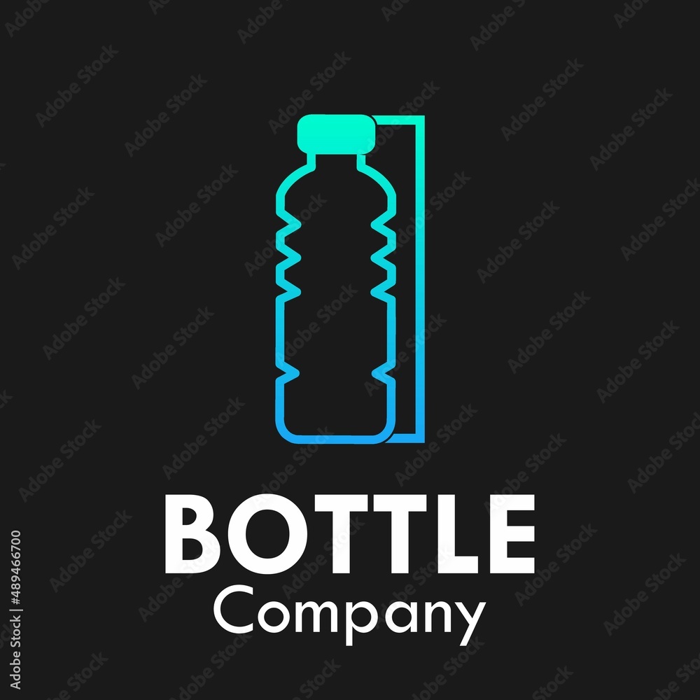Letter i with plastic bottle logo template illustration Letter i with plastic bottle logo template illustration