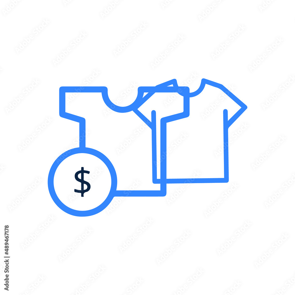 Clothes and fashion dress icon
