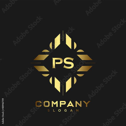 PS Premium monogram letter initials logo. minimalist symbol icon vector design. Luxury logotype Template.