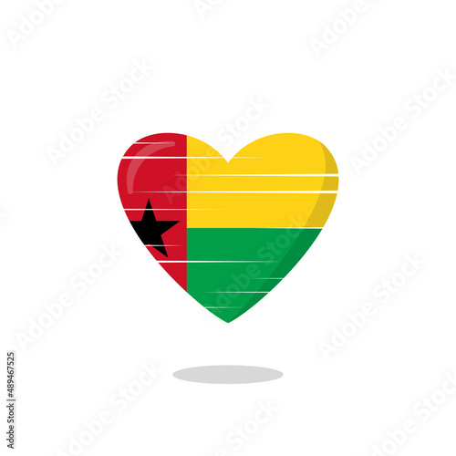 Guinea-Bissau flag shaped love illustration Free Download Guinea-Bissau flag shaped love illustration - GFXLoad