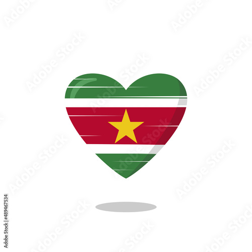 Free Download Suriname flag shaped love illustration - GFXLoad
