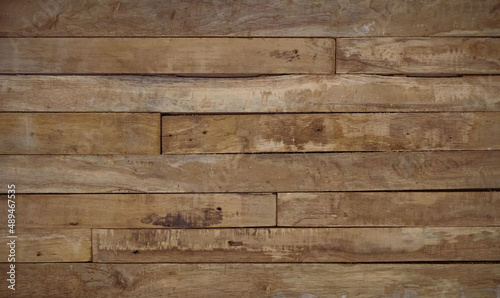 Brown Wood texture background. Wooden planks old of table top view and board nature.