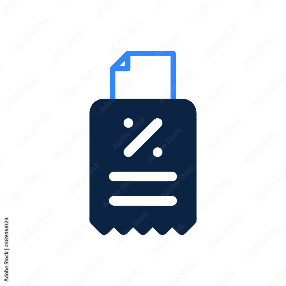 Bill tax or voucher icon Bill tax or voucher icon