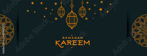 flat islamic ramadan kareem festival banner design