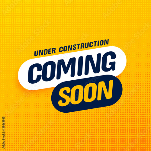 coming soon under construction social media poster design