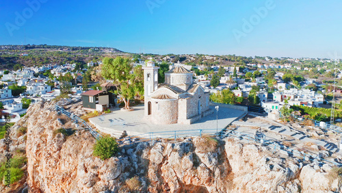 Church of St. Elias, Protaras, Cyprus, beautiful views of Cyprus, Mediterranean Sea, aerial view