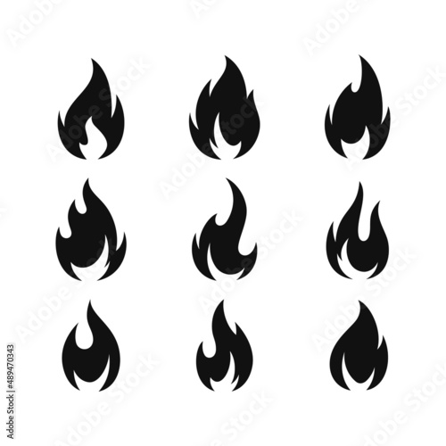 fire, flame icon vector design