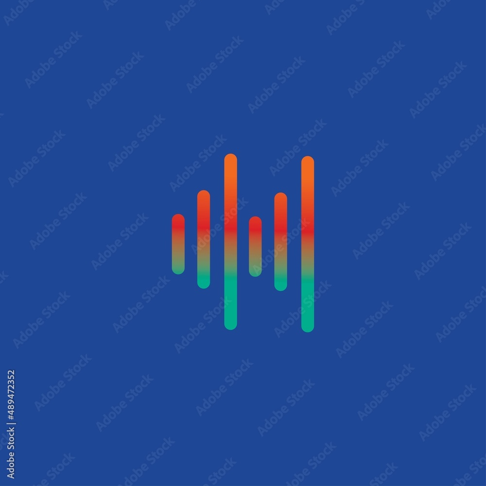 Obraz premium Sound waves vector illustration design template