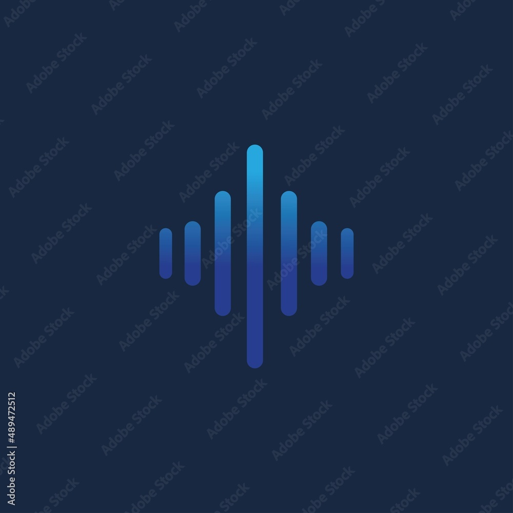 Sound waves vector illustration design template Sound waves vector illustration design template