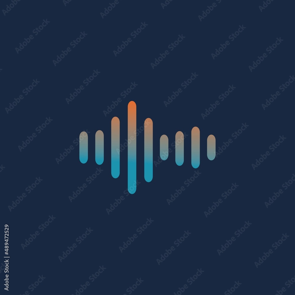 Sound waves vector illustration design template Sound waves vector illustration design template