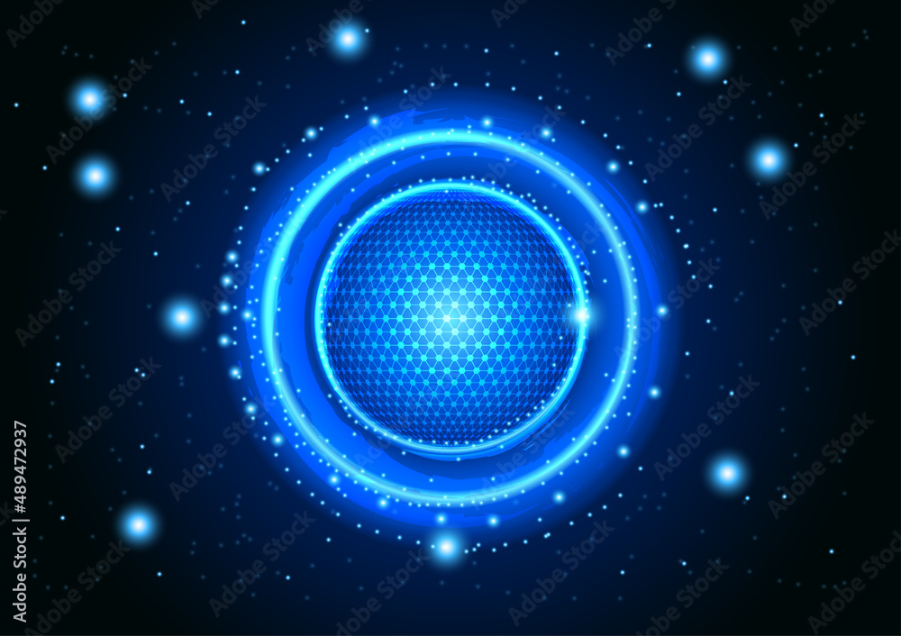 Fototapeta premium graphics design Hitech style technology cycle circle glow vector illustration