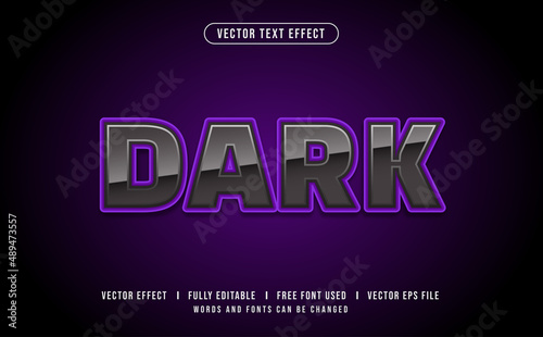 Dark Editable Vector Text Effect.