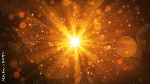 Festival background.Yellow bokeh light background.Glitter abstract background for celebration.Glitter abstract background for celebration