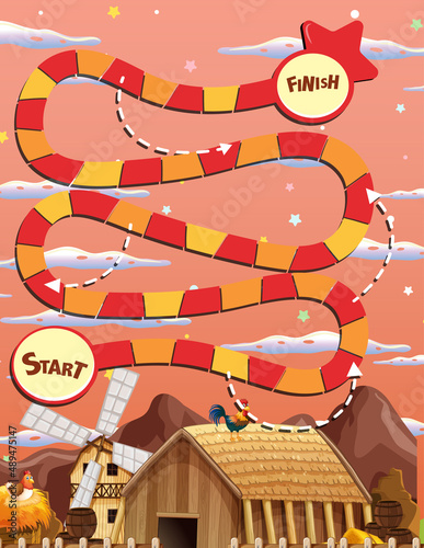 Snake and ladders game template