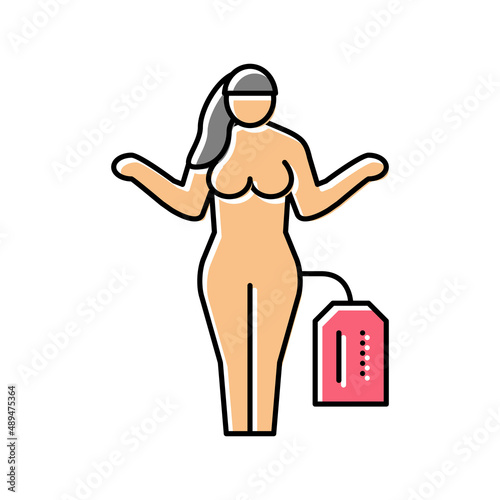 doll sex toy color icon vector illustration