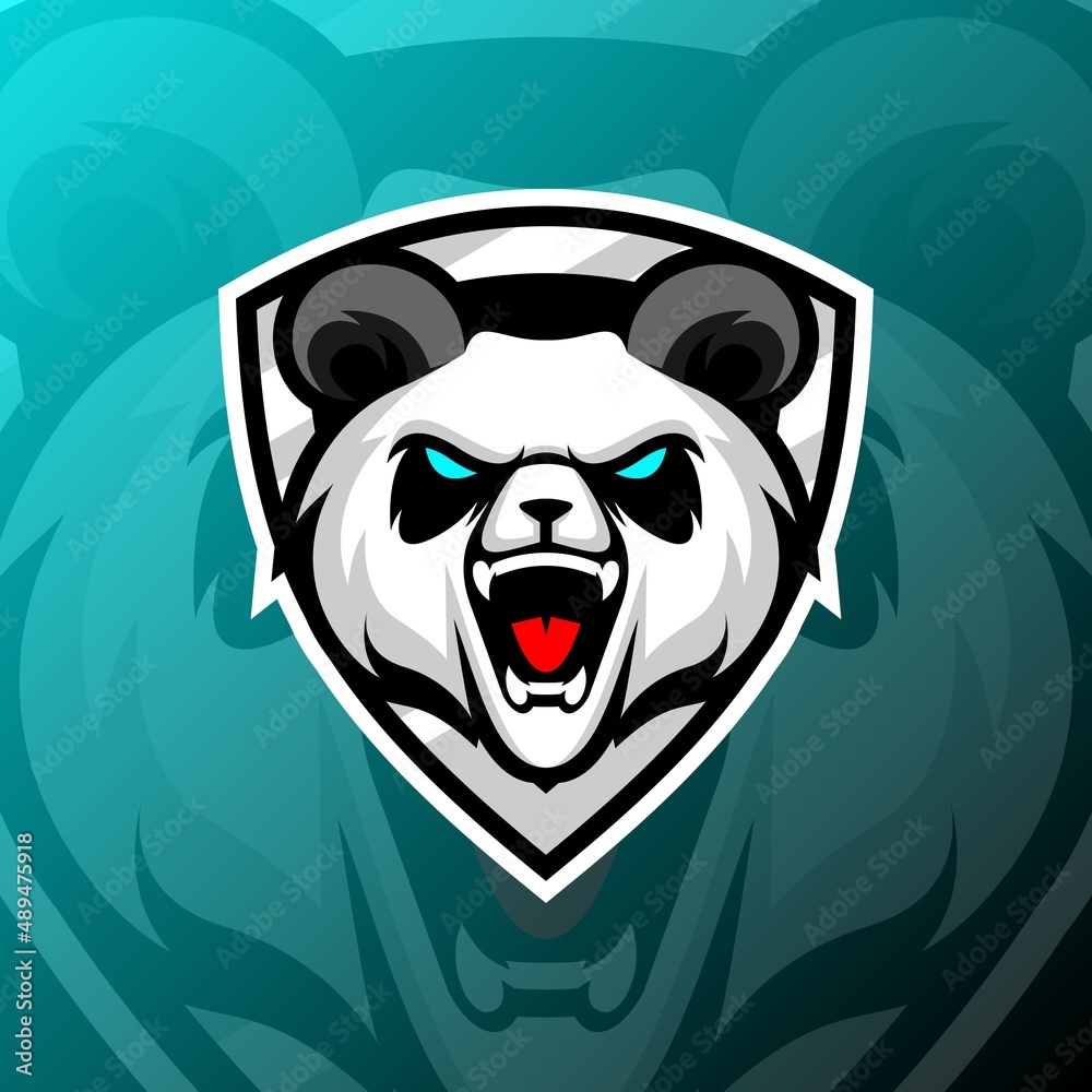 vector graphics illustration of a angry panda in esport logo style. perfect for game team or product logo vector graphics illustration of a angry panda in esport logo style. perfect for game team or product logo