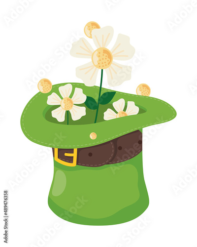 leprechaun hat with flowers