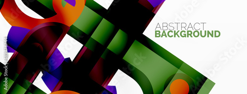 Color geometric stripes, lines abstract background. Minimal geometric template for wallpaper, banner, presentation