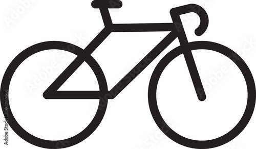 bicycle line icon, editable stroke and color. photo