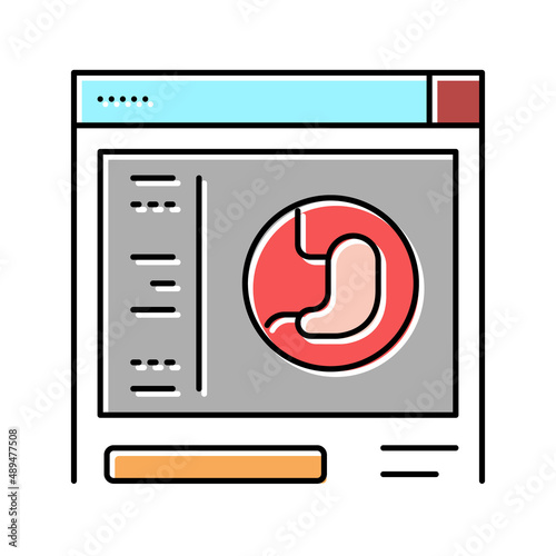 inspection bariatric color icon vector illustration