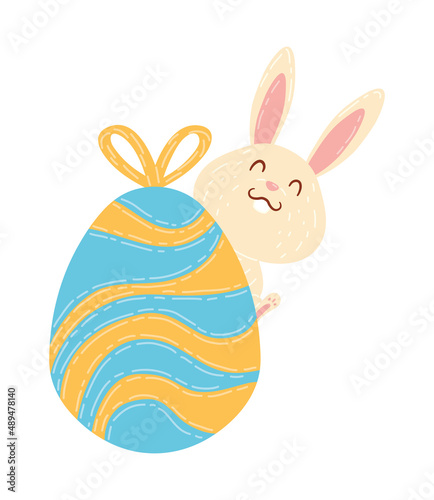 rabbit and easter egg