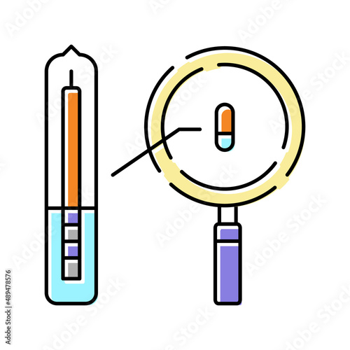 reseaching rfid chip color icon vector illustration