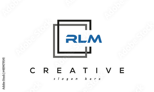 RLM creative square frame three letters logo photo