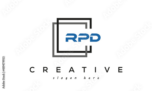 RPD creative square frame three letters logo photo