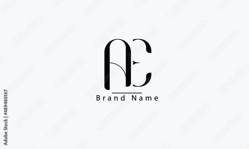 AE EA A E abstract vector logo monogram template Stock Vector | Adobe Stock