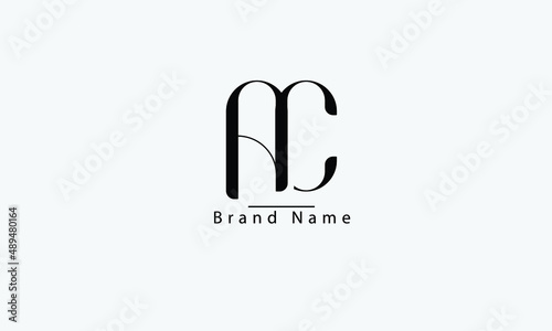 AC CA A C abstract vector logo monogram template