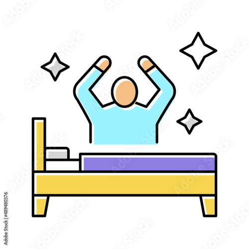 remaining passively awake color icon vector illustration