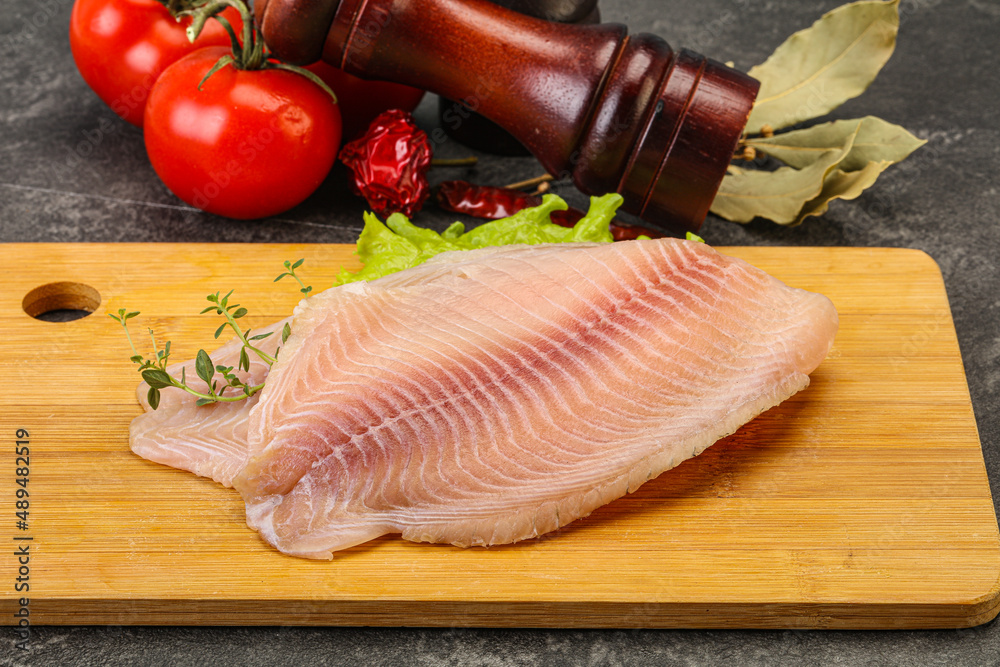 Raw tilapia fish for cooking Raw tilapia fish for cooking