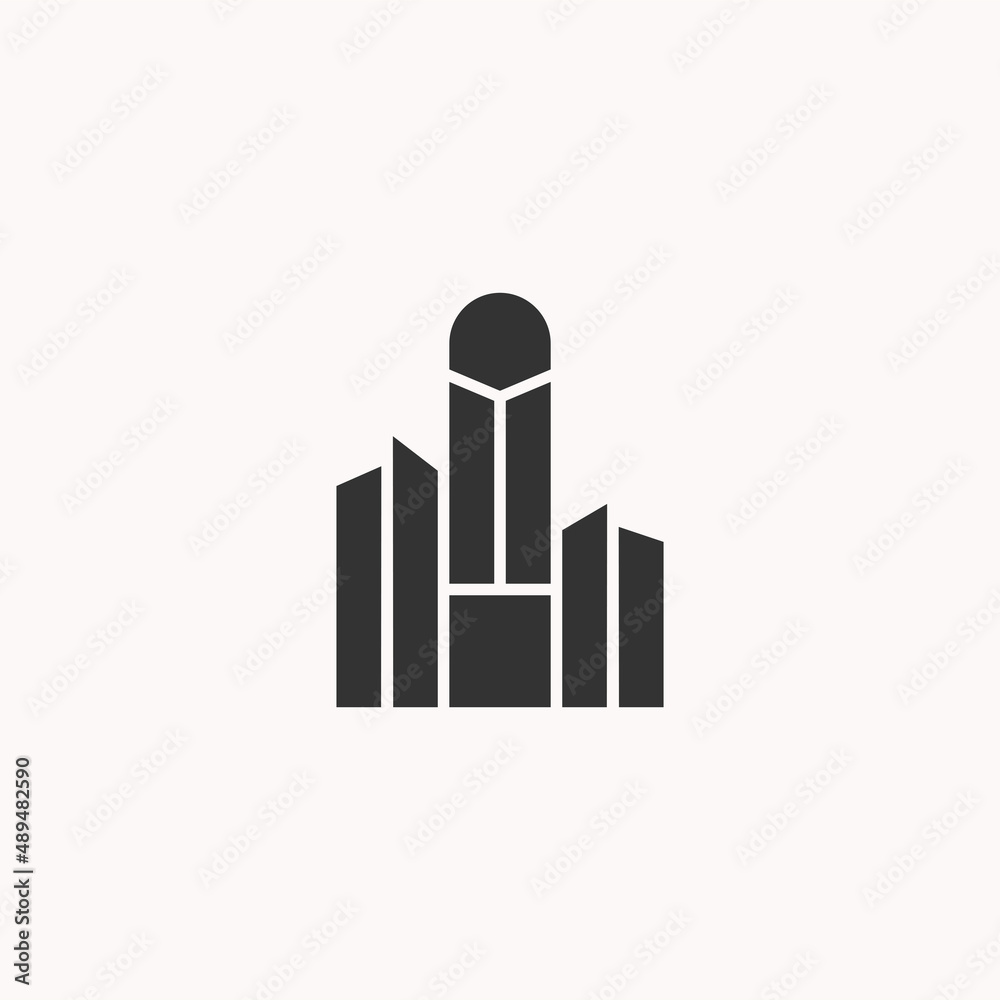 Building logo icon design template