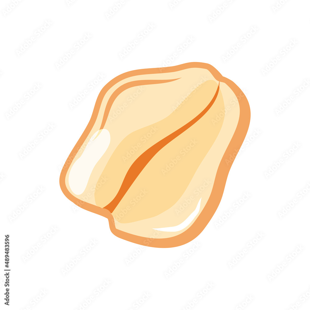 Oat grain icon on a white isolated background. Oat flakes. Vector cartoon icon Oat grain icon on a white isolated background. Oat flakes. Vector cartoon icon